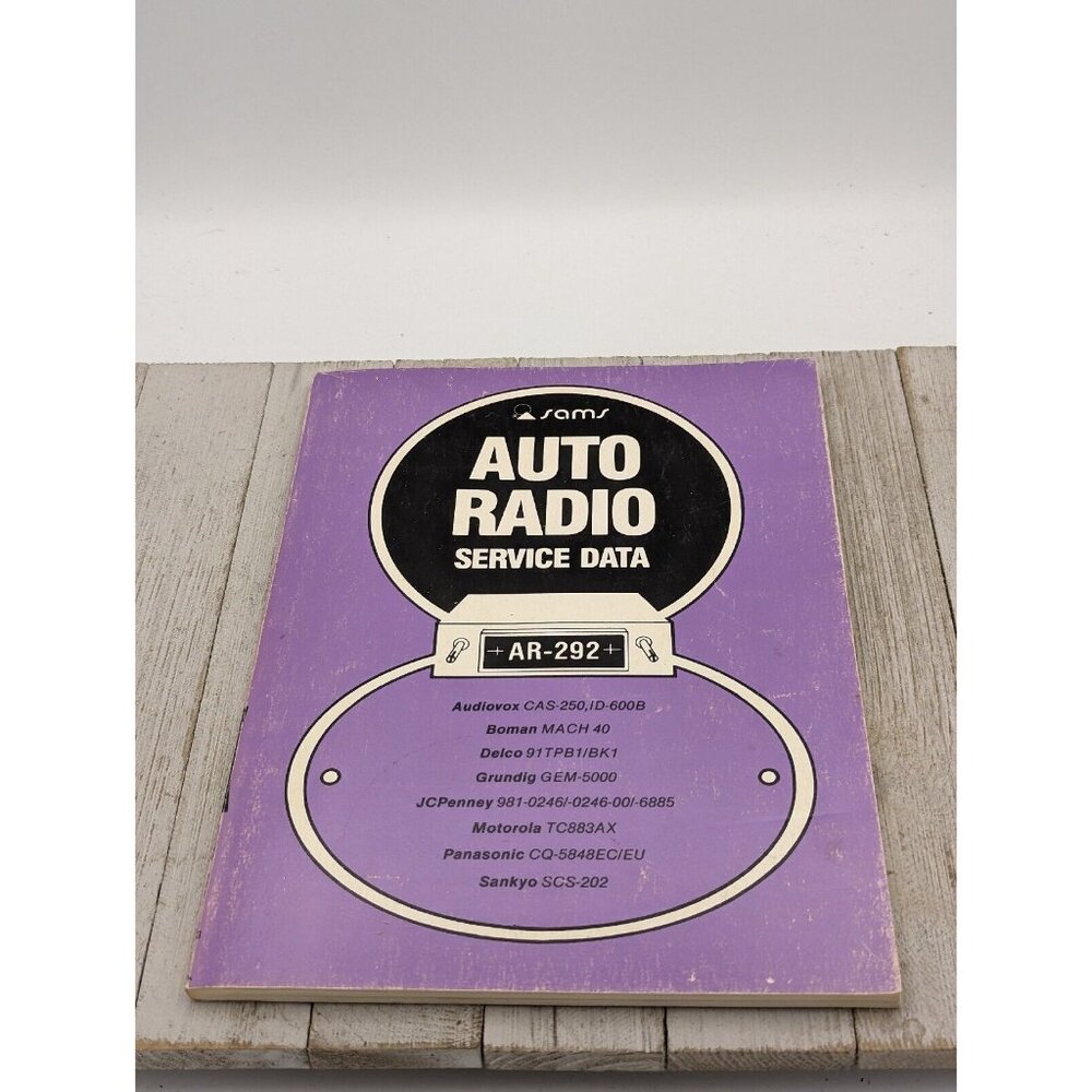 Original Sams Auto Radio Service Data Book AR-292